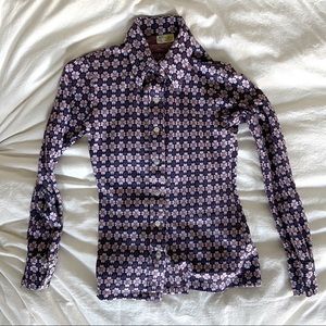 Vintage 1970s Lemon Frog Blouse